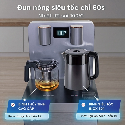 Cây nước nóng lạnh kết hợp bàn pha trà, cafe FujiE TBH1332E