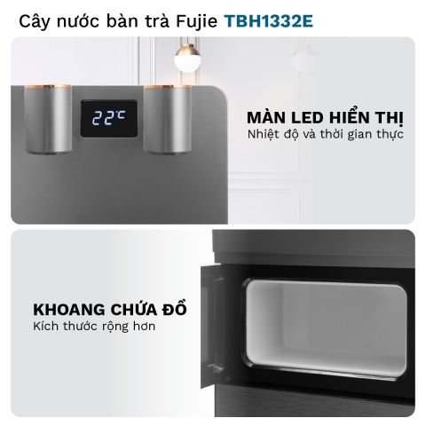 Cây nước nóng lạnh kết hợp bàn pha trà, cafe FujiE TBH1332E