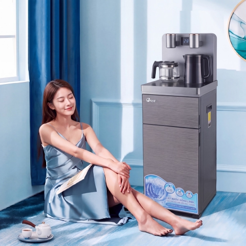 Cây nước nóng lạnh kết hợp bàn pha trà, cafe FujiE TBH1332E