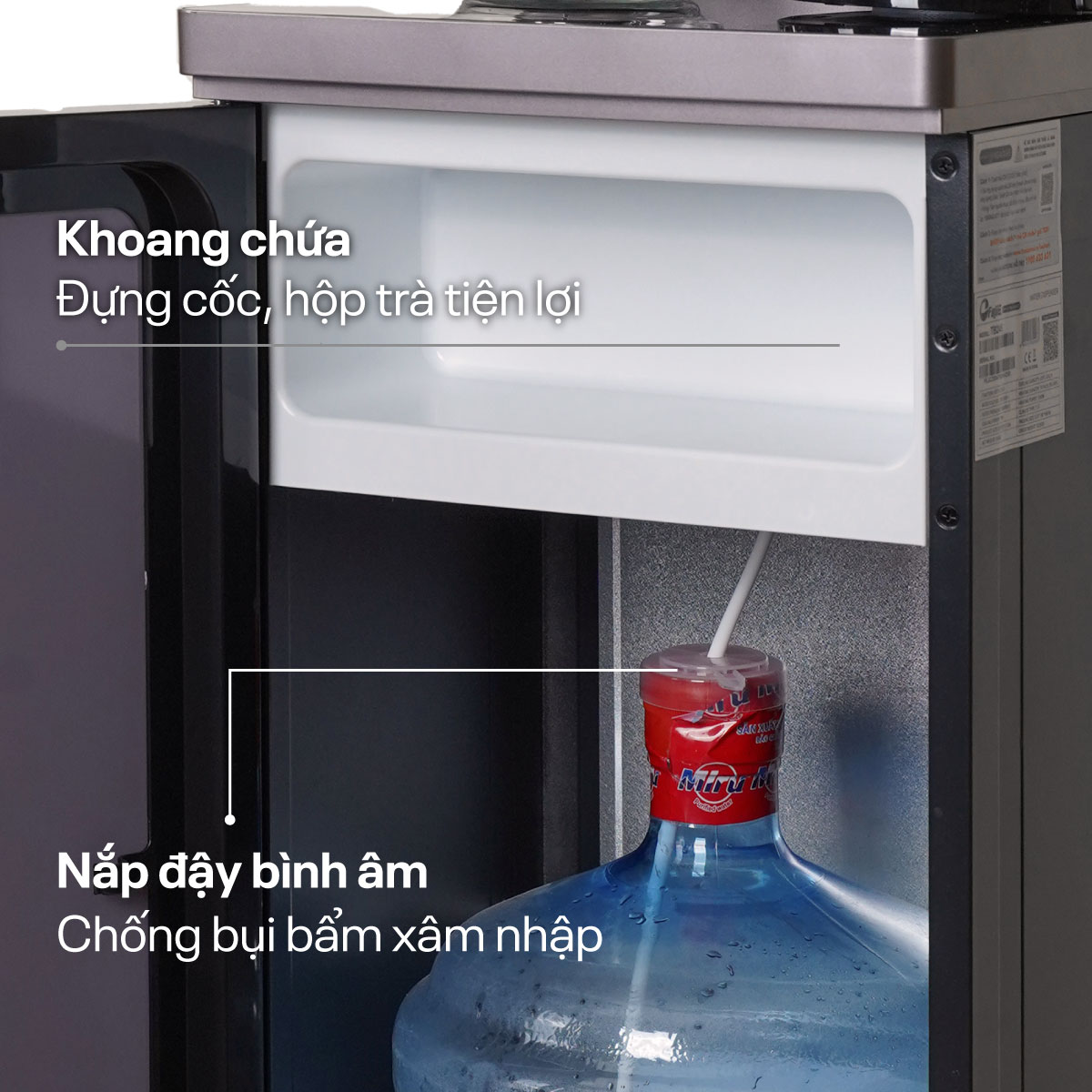 Cây nước nóng lạnh kết hợp bàn pha trà, cafe FujiE TB245