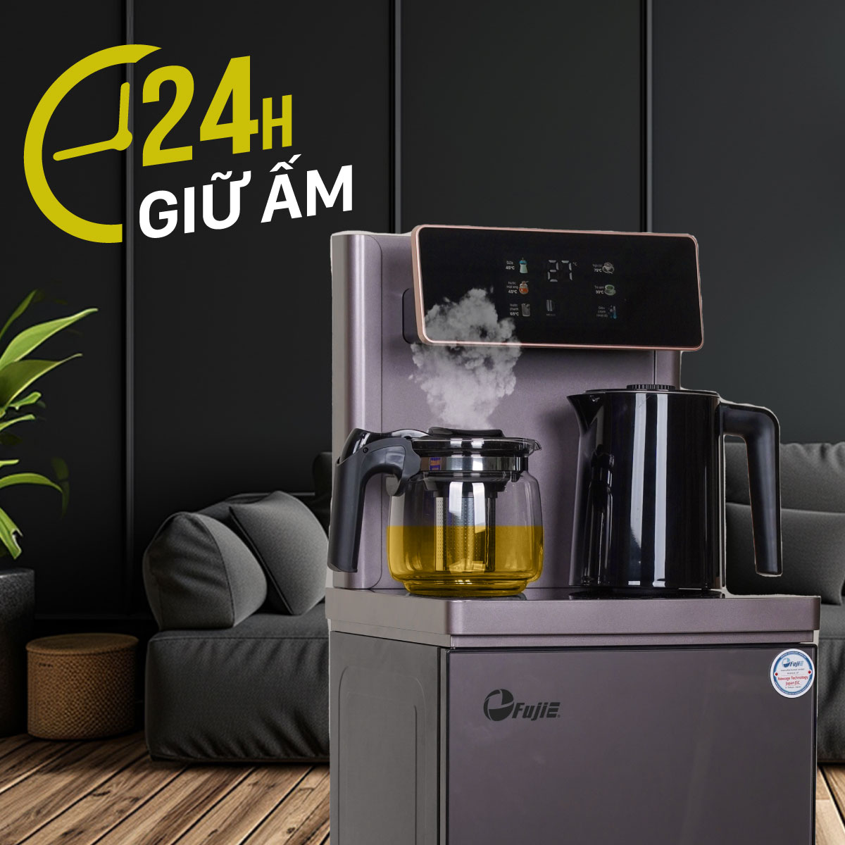 Cây nước nóng lạnh kết hợp bàn pha trà, cafe FujiE TB245