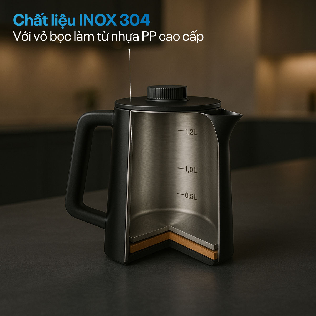 Cây nước nóng lạnh kết hợp bàn pha trà, cafe FujiE TB245