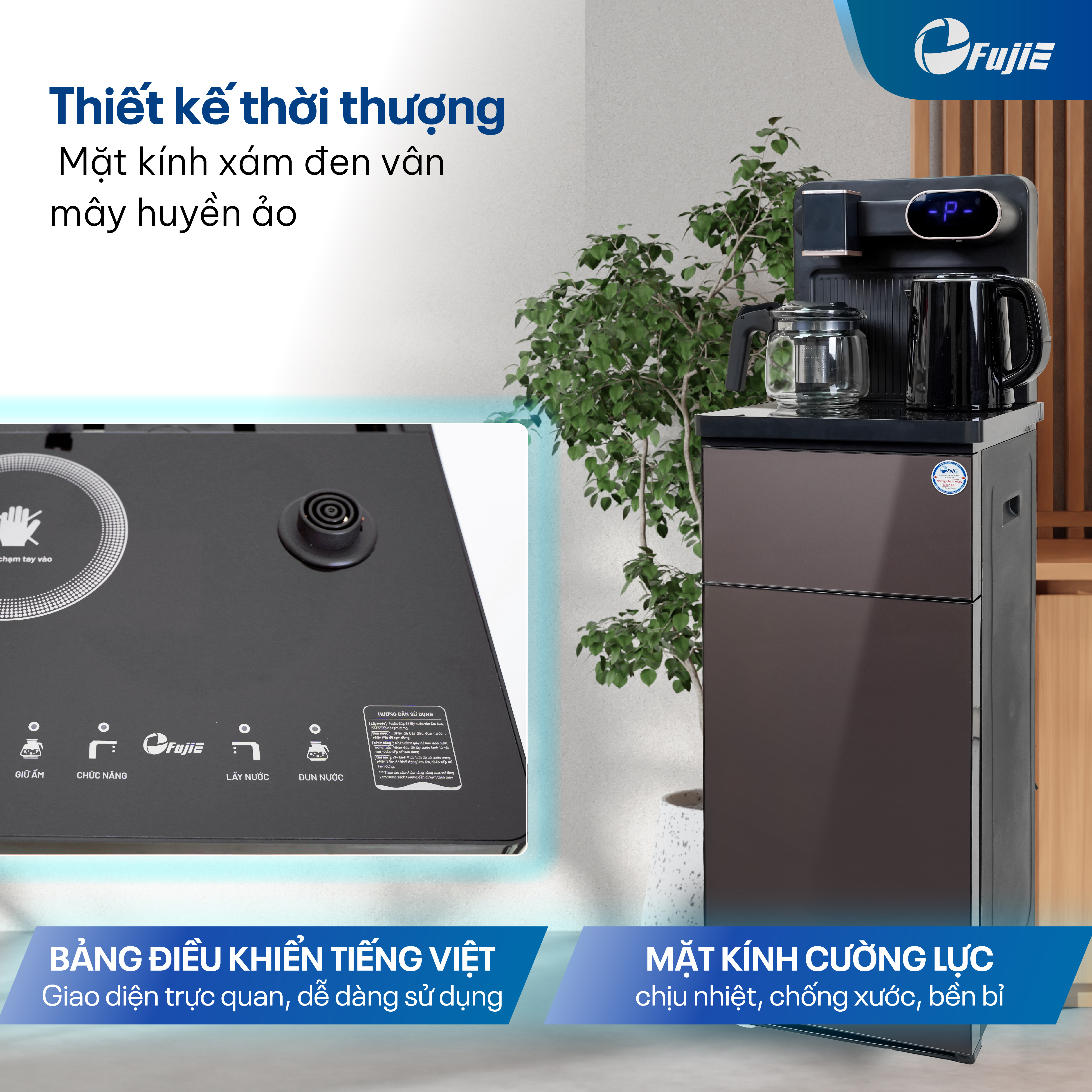 Cây nước nóng lạnh bàn trà, cafe FujiE TB807