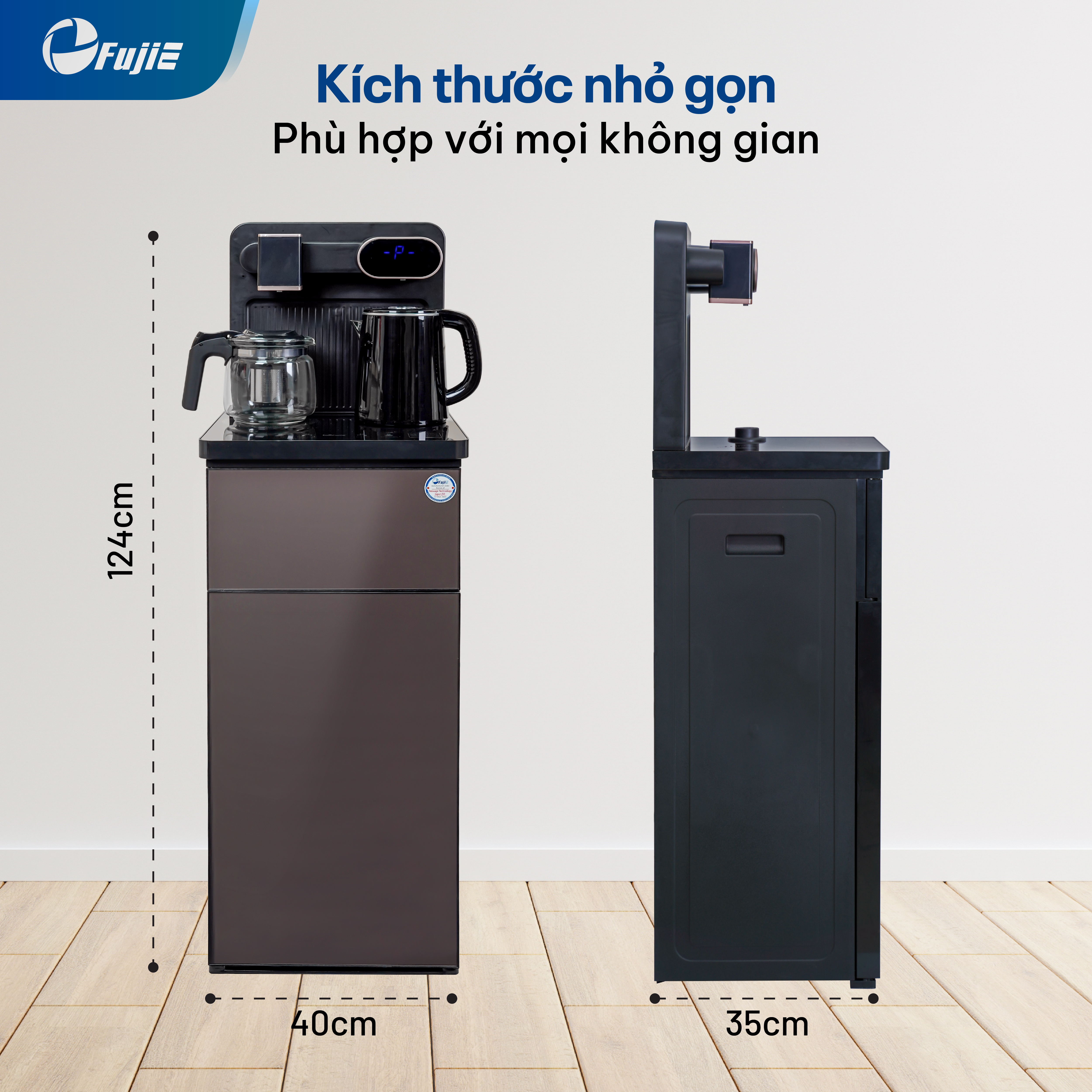 Cây nước nóng lạnh bàn trà, cafe FujiE TB807