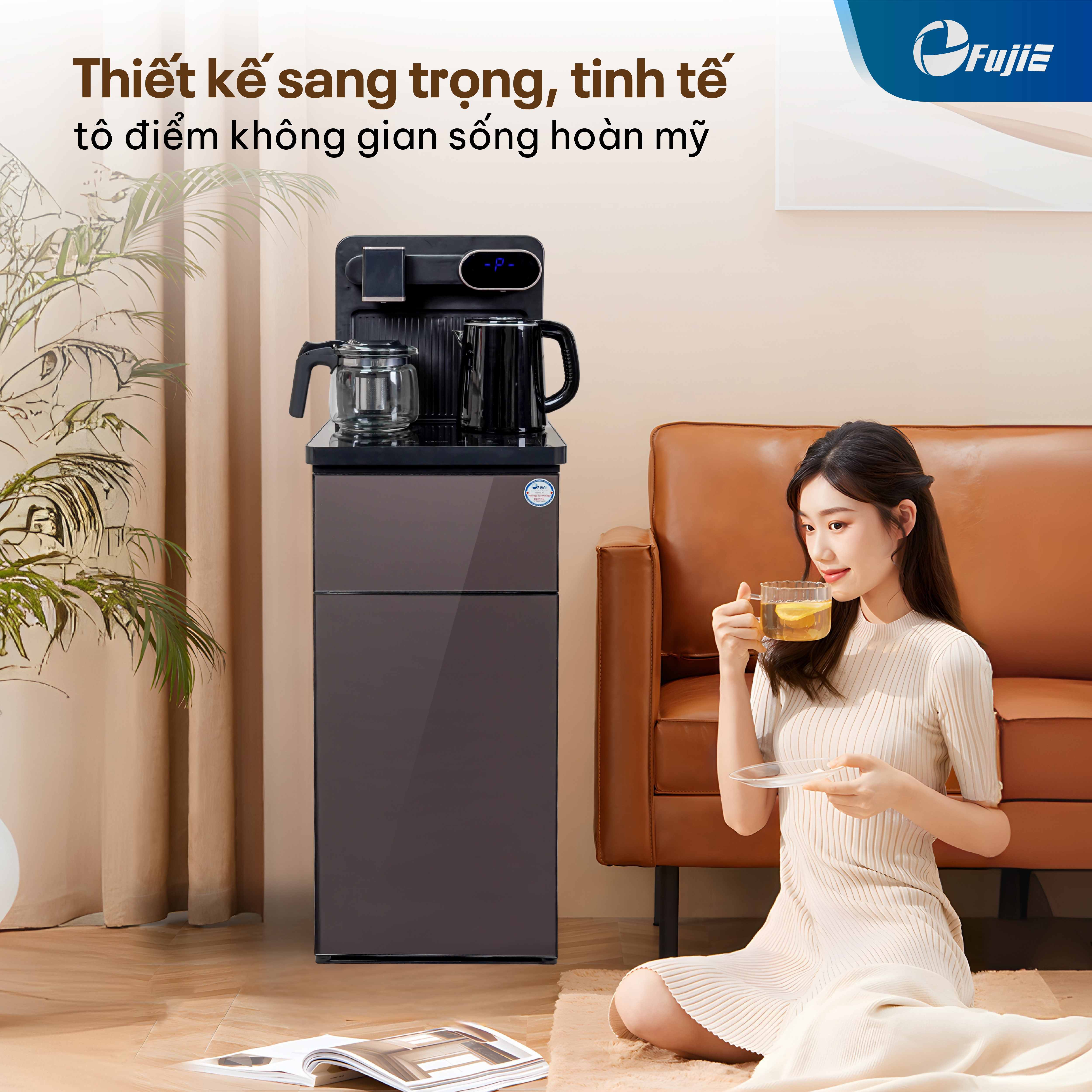 Cây nước nóng lạnh bàn trà, cafe FujiE TB807