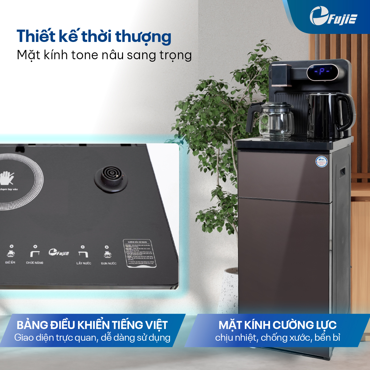 Cây nước nóng lạnh bàn trà, cafe FujiE TB807