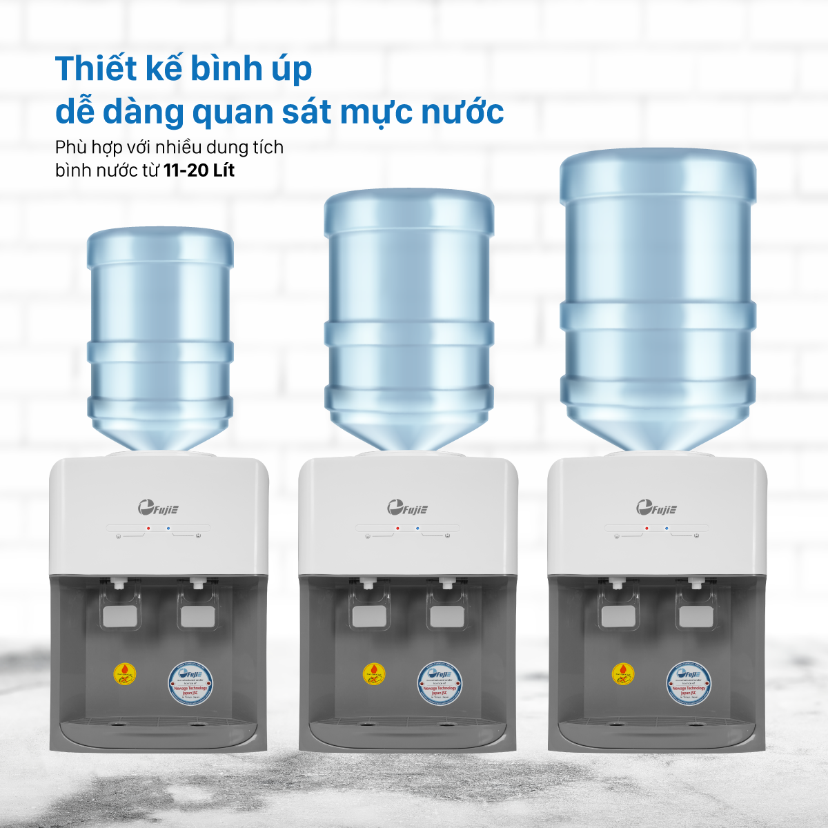 Cây nước nóng lạnh mini để bàn Fujie WD579E