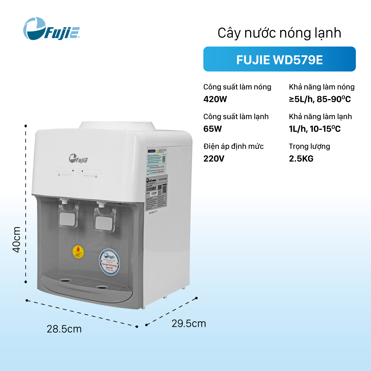 Cây nước nóng lạnh mini để bàn FujiE WD579E