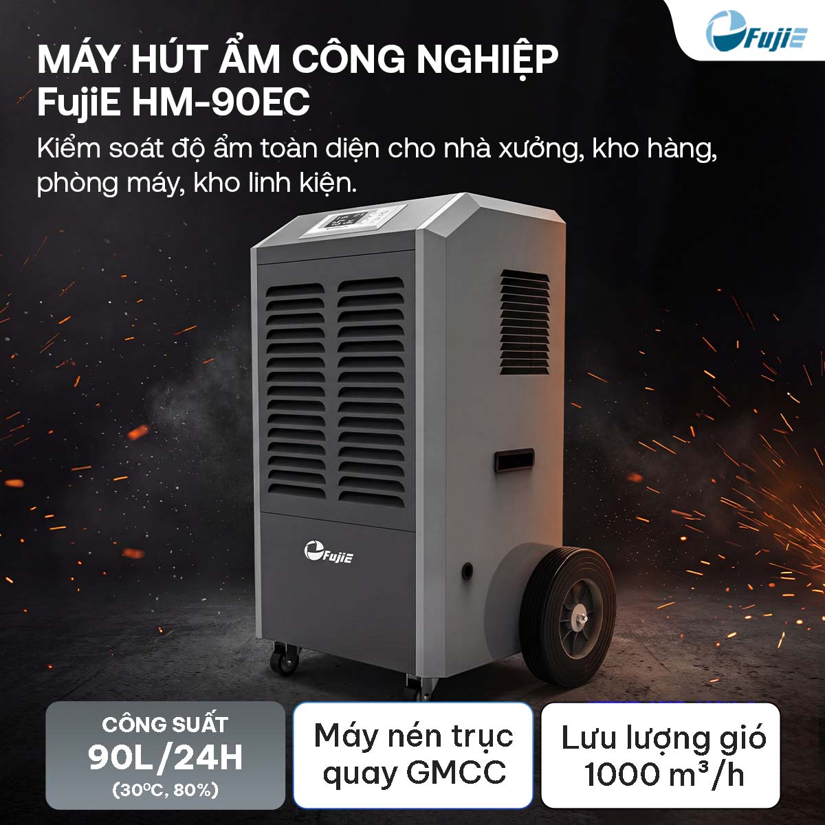 Máy hút ẩm công nghiệp FujiE HM-90EC