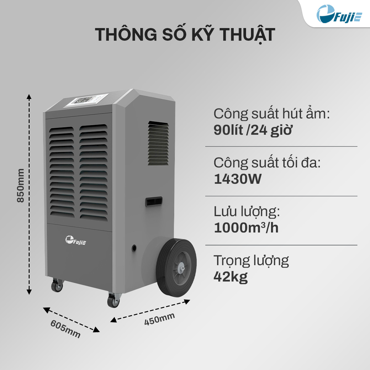 Máy hút ẩm công nghiệp FujiE HM-90EC