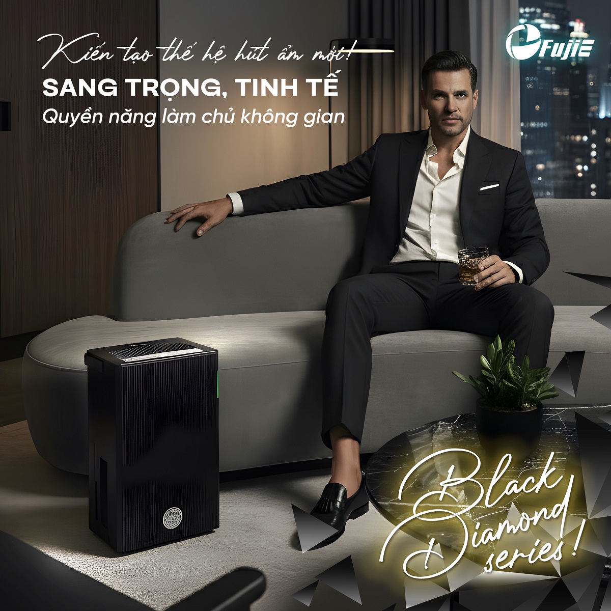 Máy hút ẩm dân dụng FujiE HM-912ED