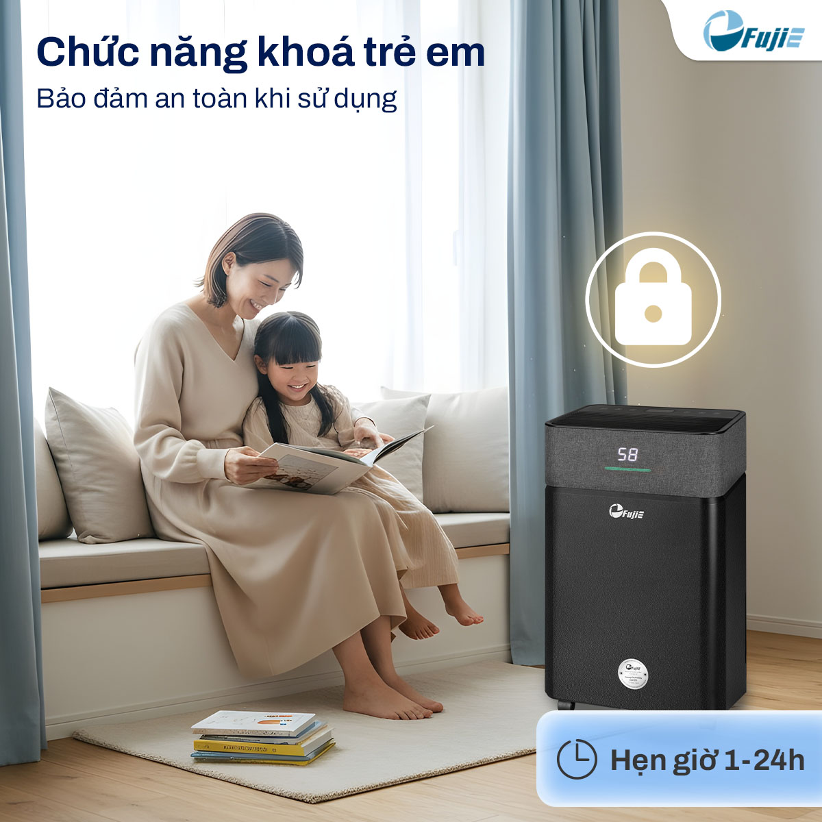 Máy hút ẩm dân dụng FujiE HM-916ED