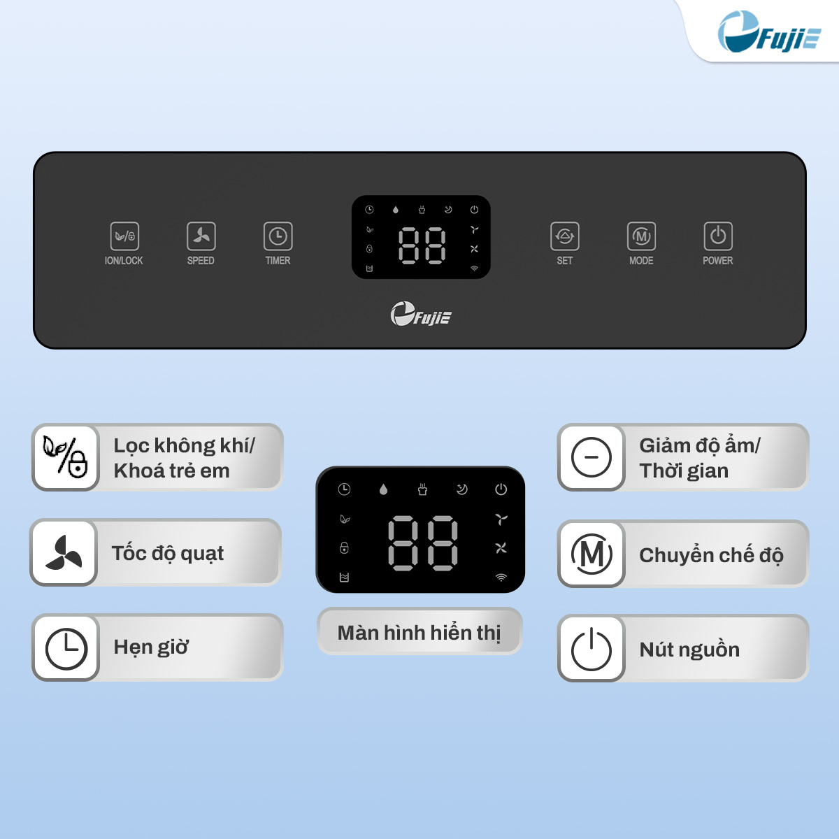 Máy hút ẩm dân dụng FujiE HM-916ED