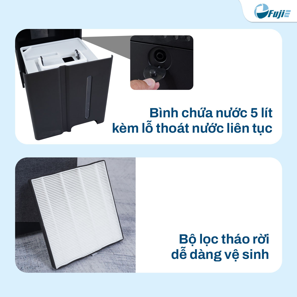 Máy hút ẩm dân dụng FujiE HM-924ED