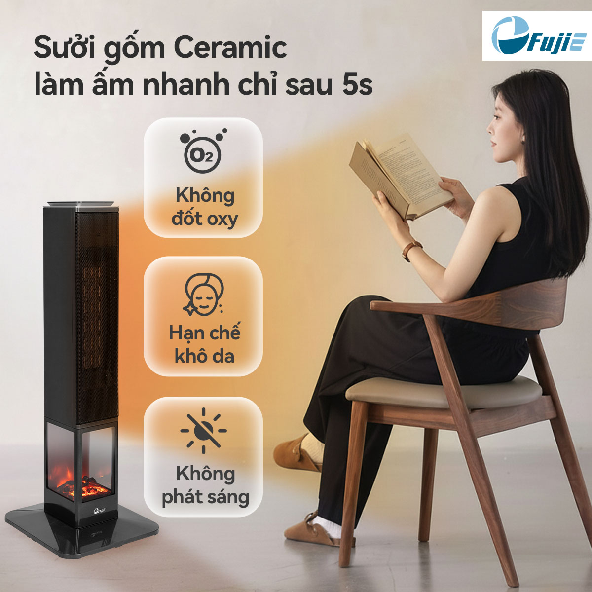 Máy sưởi gốm FujiE VH08